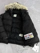 Зимова куртка Moncler з капюшоном натурального лисячого хутра, чоловіча, чорна, розмір L - зображення 6