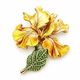 Брошь BROCHE Цветок Ирис жёлтый BRBF115663 - изображение 2