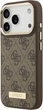 Etui na smartfon Apple iPhone 18 Pro/17 Pro Guess 4G Logo Plate MagSafe Brown (GUHMP18LU4GPRW) - obraz 3
