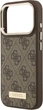 Etui na smartfon Apple iPhone 18 Pro/17 Pro Guess 4G Logo Plate MagSafe Brown (GUHMP18LU4GPRW) - obraz 6