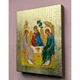 Писана грецька ікона Святої Трійці 15×19 см - зображення 5