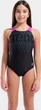 Купальник закритий для дівчат Arena PAINTERLY SWIMSUIT V BACK чорний Діт 128 см - зображення 1