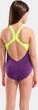 Купальник слитный для девушек Arena BOLD SWIMSUIT V BACK фиолетовый Дит 128 см - изображение 4