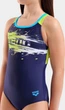 Купальник слитный для девушек Arena PAINT SWIMSUIT SWIM PRO BACK темно-синий Дит 140 см - изображение 3