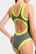 Купальник слитный для женщин Arena BOLD LINES SWIMSUIT серый 36 - изображение 5