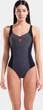 Купальник слитный для женщин Arena SWIMSUIT CONTROL PRO BACK SOLI черный, серый 44 - изображение 1