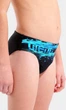 Плавки-слипы для мальчиков Arena PAINT SWIM BRIEFS черный, бирюзовый Дит 128 см - изображение 3