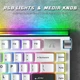 Ігрова Клавіатура ATTACK SHARK R85 HE White Магнітні світчі. Дротова, Кастомний lightbox, 8000Hz/s. RGB Підсвічування, Switch 0.005mm. Rapid Trigger - зображення 2