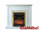Каминокомплект IDaMebel Adele Белый (1020x950x290) с камином Royal Flame Majestic Brass с обогревом, звуком, декоративной решеткой - изображение 1
