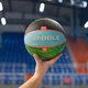 Piłka do koszykówki Meteor Dribble Niebiesko-zielono-czarna (5900724058095) - obraz 7