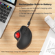 Беспроводная трекбол-мышь Nulea M501 Bluetooth 2,4 ГГц, 4 уровня DPI, 6 кнопок, аккумулятор, управление большим пальцем, красная - изображение 6