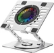 Podstawka Wozinsky CoolBase RGB chłodząca z obrotem 360° do laptopa Silver (5907769387708) - obraz 1