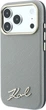 Etui do smartfona Apple iPhone 18 Pro/iPhone 17 Pro Karl Lagerfeld Saffiano Small Script Metal Logo MagSafe Beige (3666339658885) - obraz 3