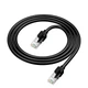 Інтернет кабель (Патч-корд) HOCO US14 Gigabit network cable CAT6 1Gbps 1m Black - зображення 4