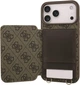 Чохол-гаманець для смартфона Apple iPhone 18 Pro/iPhone 17 Pro Guess 4G Cardslots & Magnetic Closure Crossbody Brown (3666339681104) - зображення 5