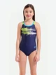 Детский слитный купальник для бассейна для девочки Arena Paint Swimsuit Swim Pro Back 011751-760 128 см Темно-синий (3468337906667) - изображение 1
