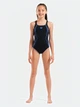 Детский слитный купальник для бассейна для девочки Arena Graphic Swimsuit Swim Pro Back 011184-580 128 см Черный/Бирюзовый (3468337725473) - изображение 3