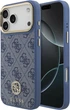 Etui do smartfona Apple iPhone 18 Pro Max/iPhone 17 Pro Max Guess 4G Strass Logo MagSafe Blue (3666339682354) - obraz 1