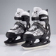 Коньки раздвижные ледовые черные SP-Sport 7677 размер 38-42 Black-White - изображение 4