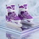 Коньки раздвижные ледовые фиолетовые SP-Sport 7677 размер 38-42 Violet-White - изображение 8