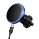 Автотримач для телефона BOROFONE BH224 Flash magnetic wireless fast charging car holder (air outlet) Black - зображення 1