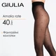 Колготки жіночі в горошок з імітацією сітки Giulia AMALIA RETE 40 (1) 2 Black-nero, імітація сітки, чорні, з малюнком - зображення 1