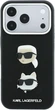 Etui do smartfona Apple iPhone 18 Pro/iPhone 17 Pro Karl Lagerfeld Saffiano with Karl & Choupette Heads Pins & Logo Black (3666339650292) - obraz 2