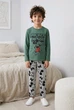 Детская пижама для мальчика Микки Маус Disney 122-128 см (6-8 лет) селеный/серый - изображение 1