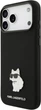 Etui do smartfona Apple iPhone 18 Pro Max/iPhone 17 Pro Max Karl Lagerfeld Silicone Choupette Metal Pin Black (3666339683252) - obraz 3