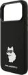 Etui do smartfona Apple iPhone 18 Pro Max/iPhone 17 Pro Max Karl Lagerfeld Silicone Choupette Metal Pin Black (3666339683252) - obraz 6