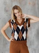 Жилет женский ARTKNIT Trio S-M Коричневый (2251930412014) - изображение 9