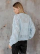 Кардиган с примесью шерсти вязаный женский ARTKNIT Кружево-кардиган L-XL Голубой (2251724462010) - изображение 2