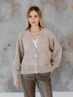Кардиган с примесью шерсти вязаный женский ARTKNIT Кружево-кардиган S-M Бежевый (2251724459010) - изображение 1