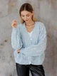 Кардиган с примесью шерсти вязаный женский ARTKNIT Кружево-кардиган L-XL Голубой (2251724462010) - изображение 8