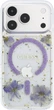 Etui do smartfona Apple iPhone 18 Pro/iPhone 17 Pro Guess Resin Flowers Glitter MagSafe Purple (3666339681142) - obraz 2