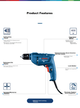 Дрель Bosch GBM 400 KLE 400 Вт в кейсе - изображение 9