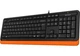 Комплект клавиатуры и мыши A4tech Fstyler F1010 USB Черно-оранжевый (F1010) - изображение 2