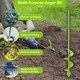 Шнек для землі садовий до дриля зелений 6x40 см - зображення 3