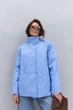 Короткий утеплений тренч блакитний з коміром-стійкою Arjen 35621, розмір L/XL, код кольору 127274 - изображение 12