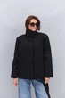 Короткий утеплений тренч чорний з коміром-стійкою Arjen 35621, розмір L/XL, код кольору 127320 - изображение 15