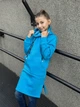 Тепле спортивне плаття для дівчинки з капюшоном ТМ Ластівка 24_2082 110 - 116 см Бірюзовий - изображение 3