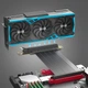 Райзер-кабель PCI-E 4.0 x16 Flexible Extension Cable для відеокарти, чорний - Уцінка - зображення 2