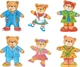 Puzzle drewniane układanka-ubieranka Goki Misie w drewnianym pudełku 36 elementów (5220311) - obraz 2