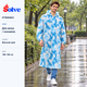 Плащ-дождевик Solve EVA синий камуфляж многоразовый, с капюшоном, унисекс KT9004623 - изображение 3