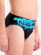 Подростковые плавки для мальчика Arena Paint Swim Briefs 011800-550 140 см Черный/Бирюзовый (3468337913535) - изображение 4