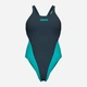 Купальник слитный женский Arena Team Swimsuit Swim Tech Solid 004763-580 Серый/Бирюзовый (3468337873228) - изображение 6