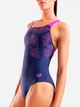 Купальник слитный женский Arena Kikko Swimsuit Swim Pro Back 010807-790 Синий/Розовый (3468337757269) - изображение 4