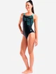 Купальник суцільний жіночий Arena Kikko Swimsuit Swim Pro Back 010807-580 Чорний/Бірюзовий (3468337757207) - зображення 3