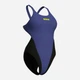 Купальник слитный женский Arena Team Swimsuit Swim Tech Solid 004763-851 Темно-синий/Черный (3468337873440) - изображение 8