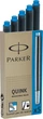Картриджі чорнильні Parker Quink 5 шт. Блакитні 1950383 (3501179503837) - зображення 2